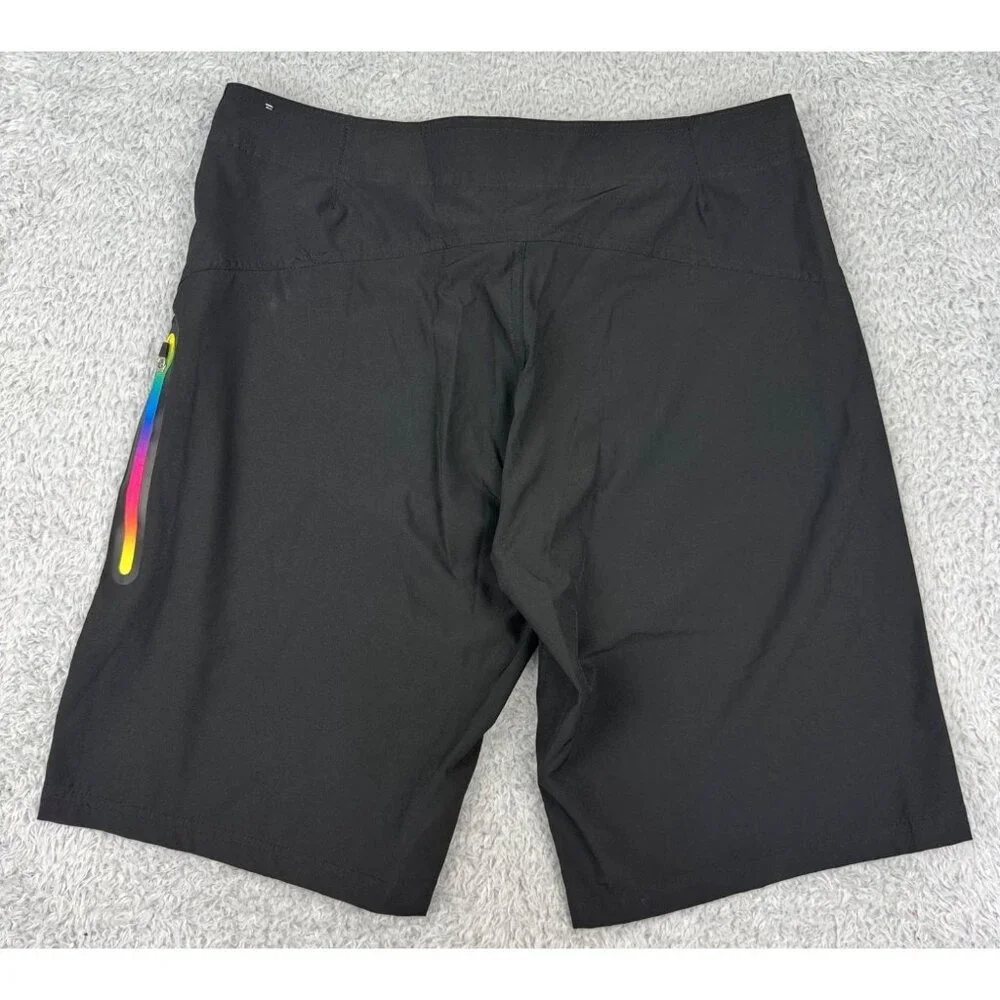 Mens Black OPFlex 4-Way Stretch Board Shorts 34 W/Zip Pocket Drawstring PreOwned - Picture 8 of 10